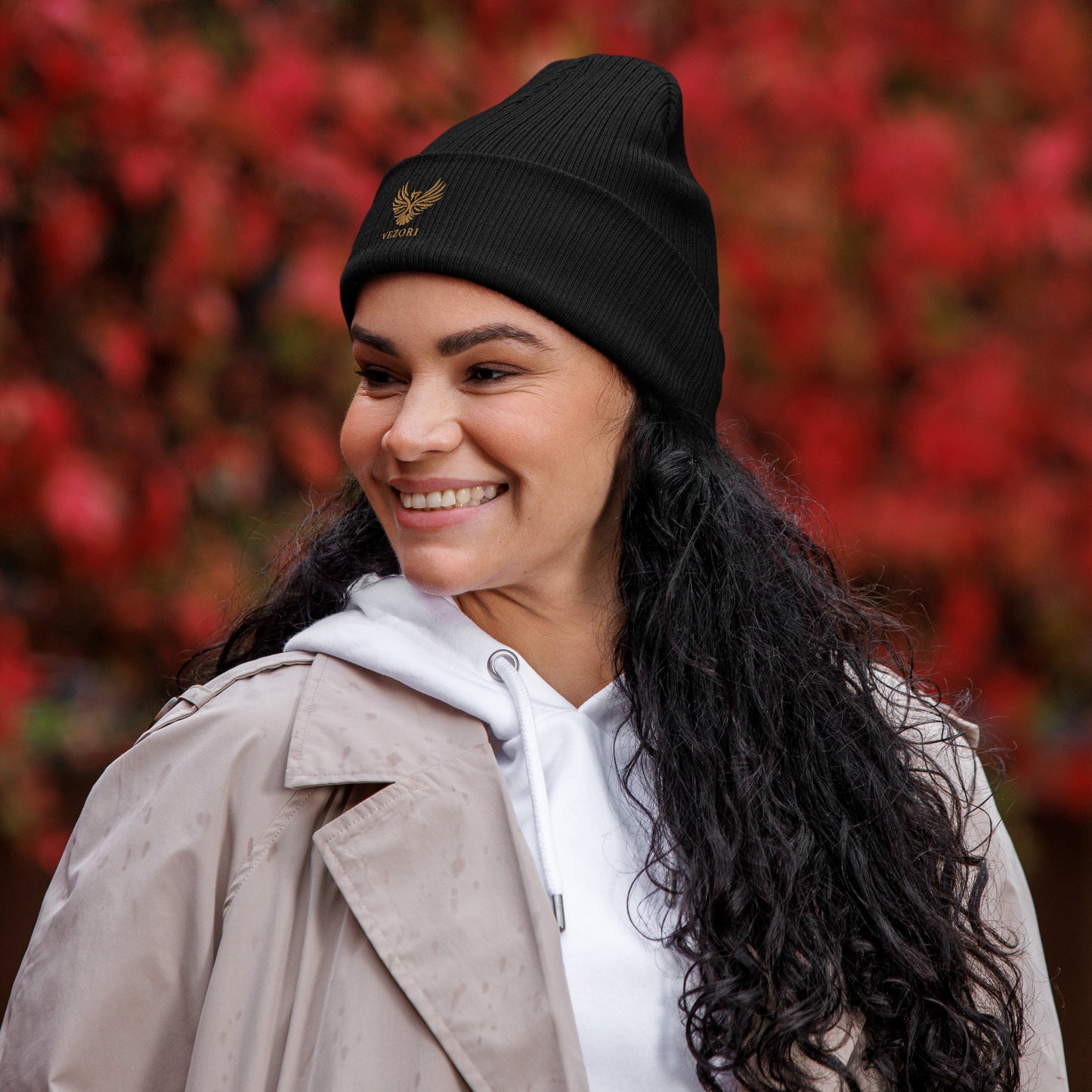 Gerippte Bio-Beanie