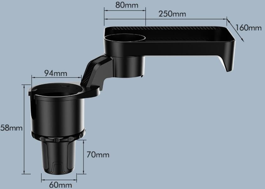 360 Grad Wasserbecher-Tablett Halter fürs Auto